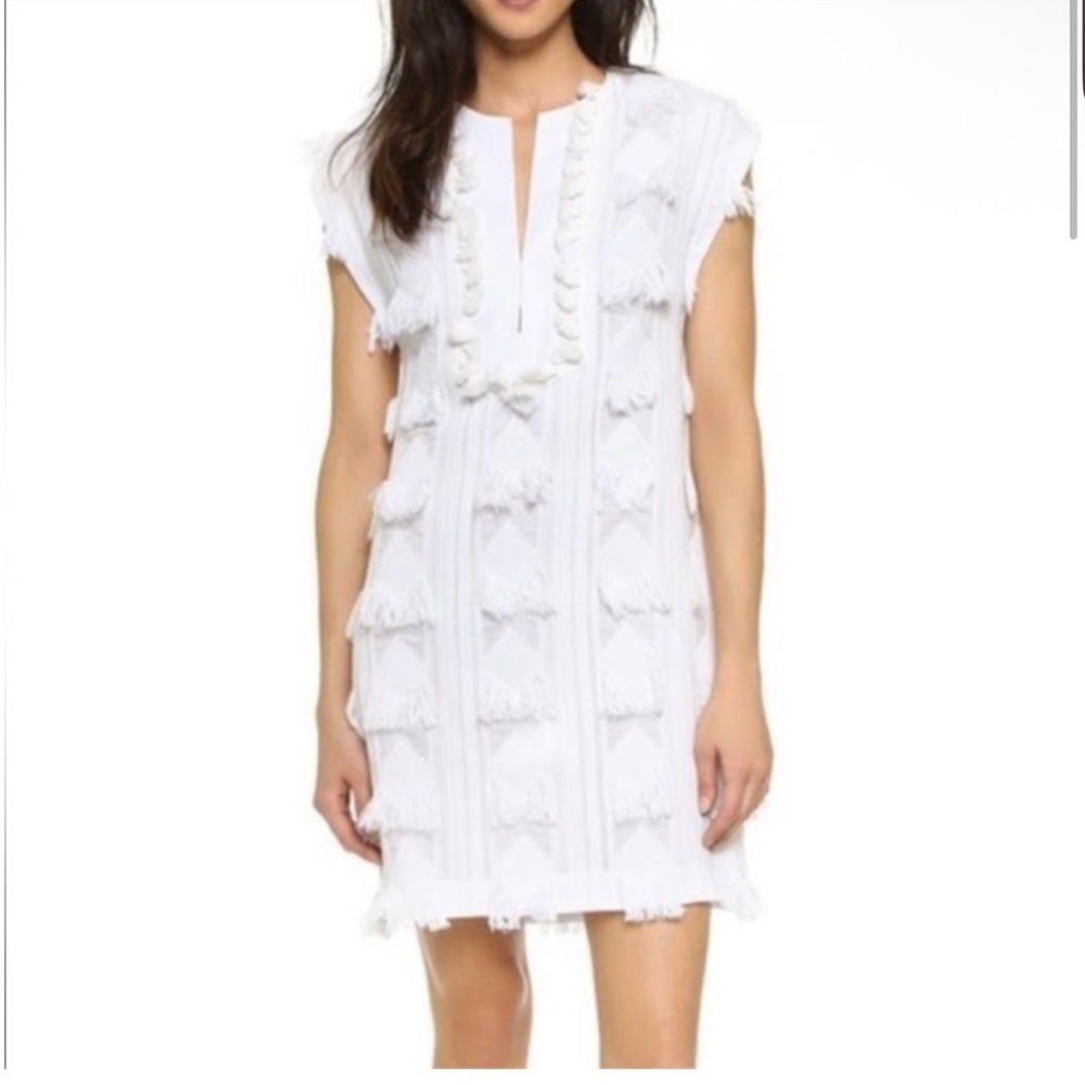 Derek Lam 10 crosby Elegant White Fringe Dress! Nwt